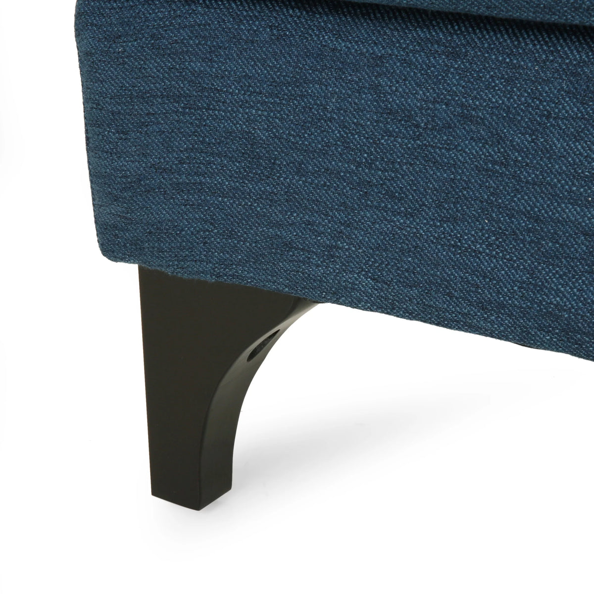 Navy Blue Upholstered Fabric 3 Seater Sofa P866542