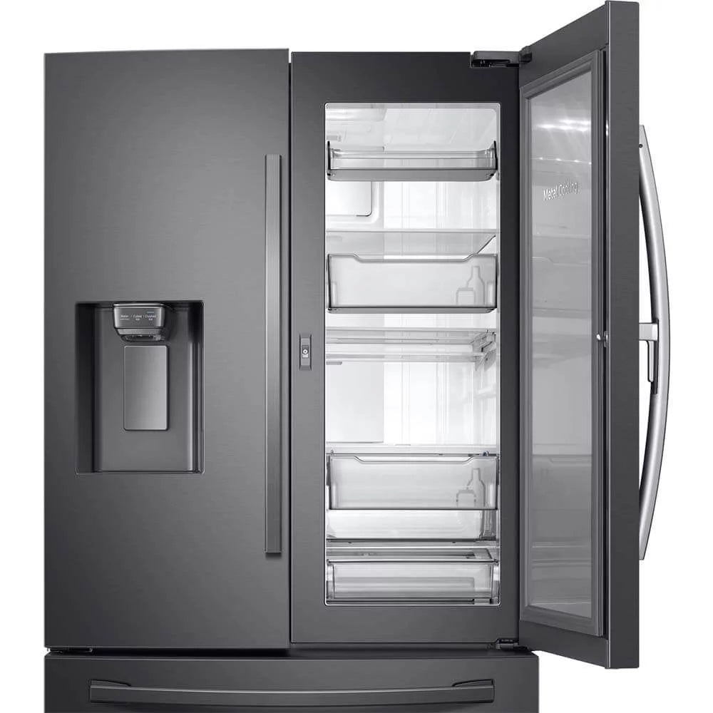 28 Cu. Ft. 3-Door French Door Refrigerator Black Stainless C914