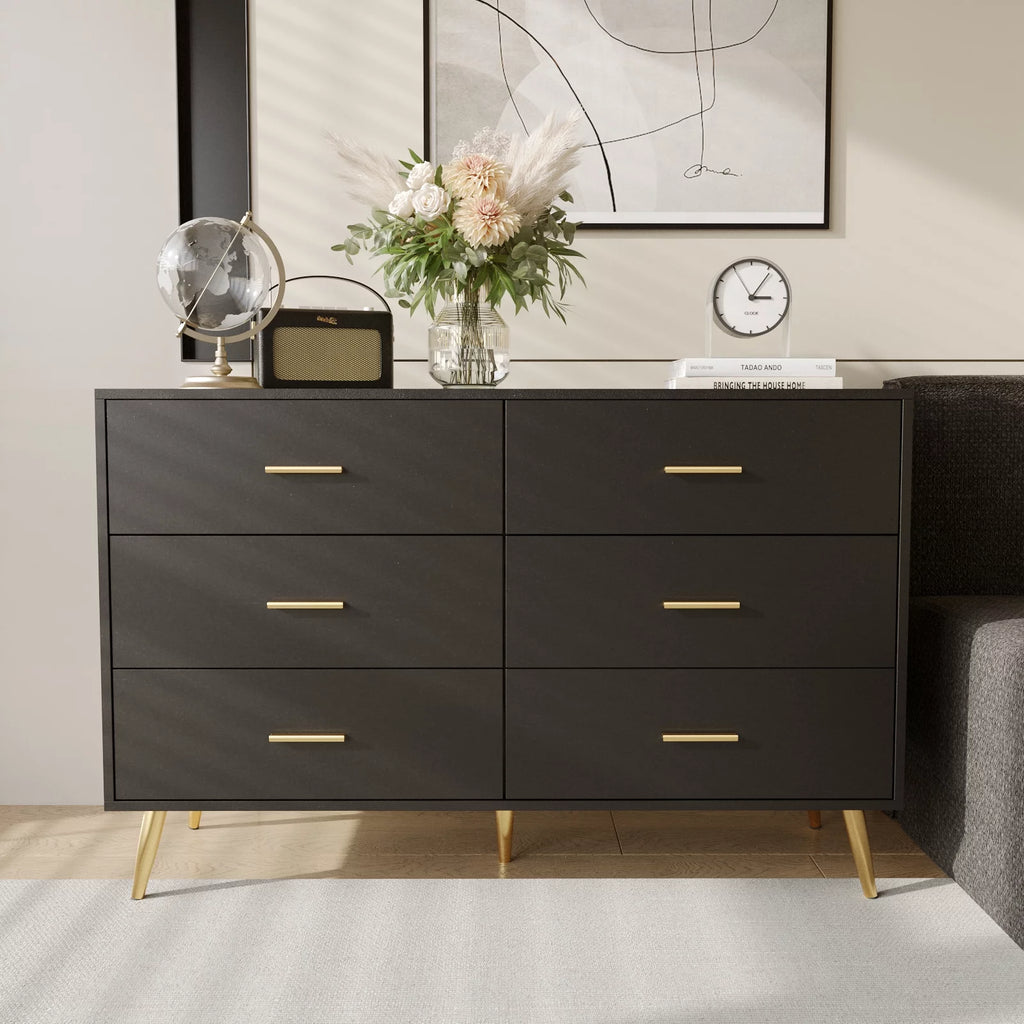 White 7 Drawer Wood Dresser Q8364