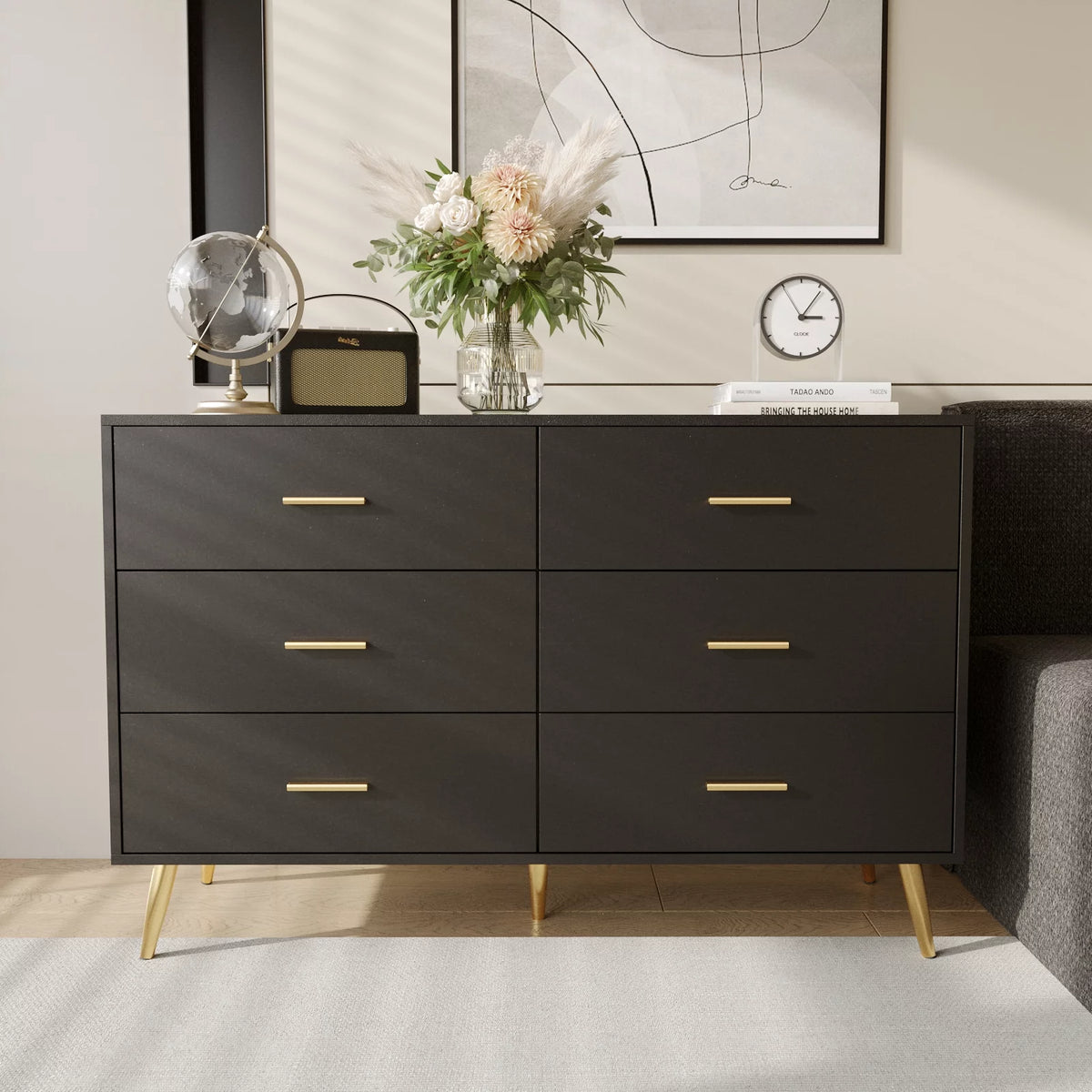 White 7 Drawer Wood Dresser Q8364