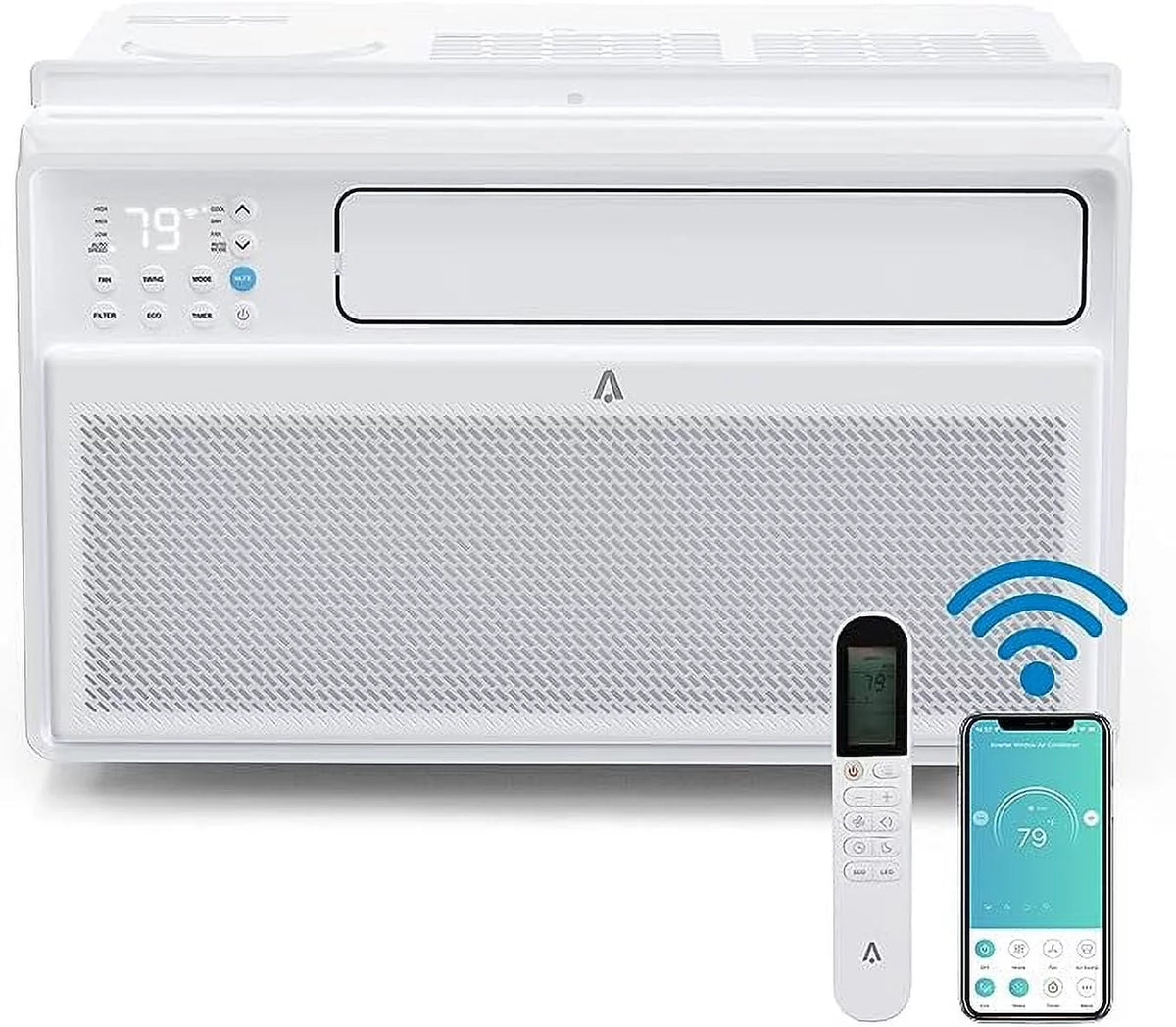 8,000 BTU Smart Window Air Conditioner with Remote Control S394698