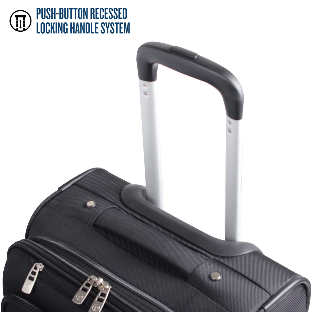 Soft Side 20” Expandable Carry-on Luggage, Black G15607
