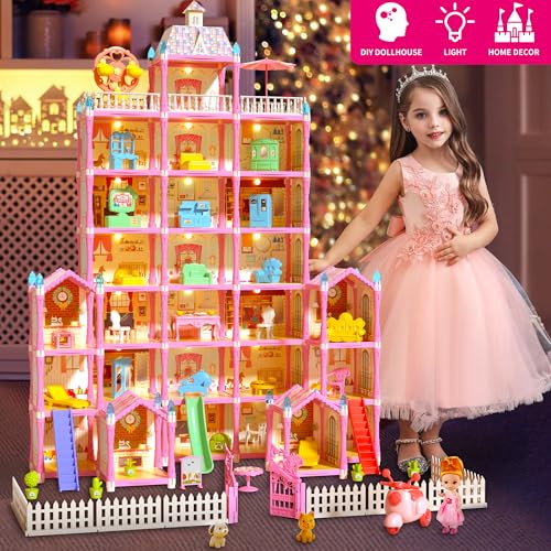 Pink Doll House with Furniture L604