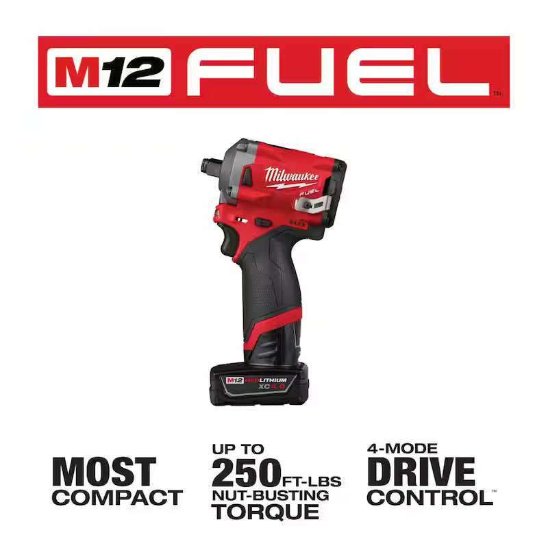 12V Lithium-Ion Brushless Cordless 1/2 in. Impact Wrench Kit with 3/8 in. Ratchet V975