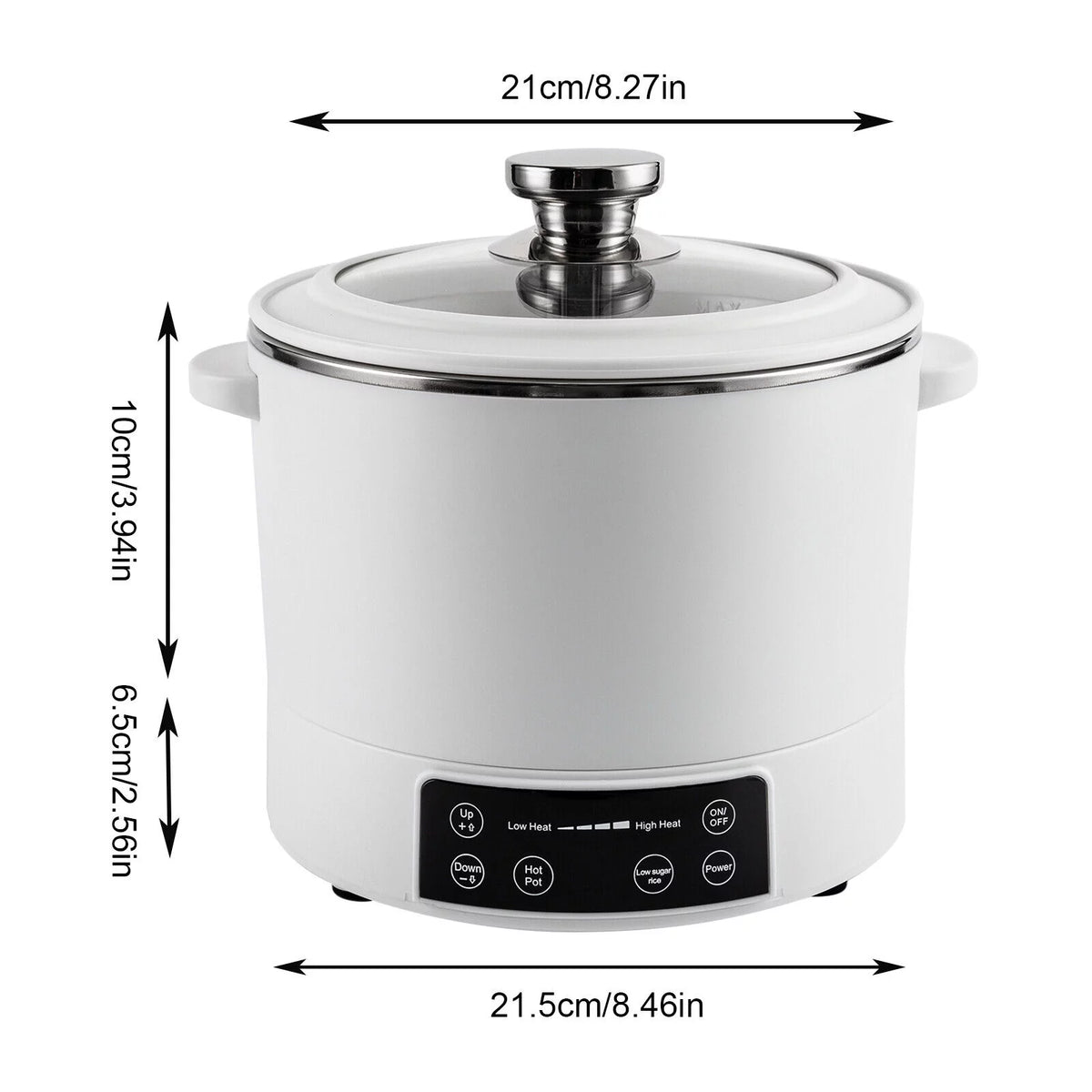 3-in-1 Electric Hot Pot Steamer with Steaming Basket W10145