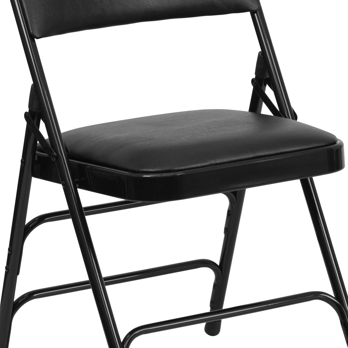 Black Vinyl Metal Folding Chair H53391