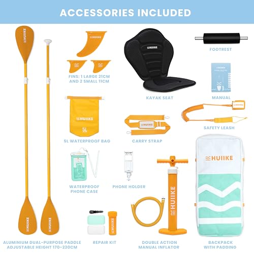 Inflatable Stand Up Paddle Board with Oar, Fins, Pump Q8648