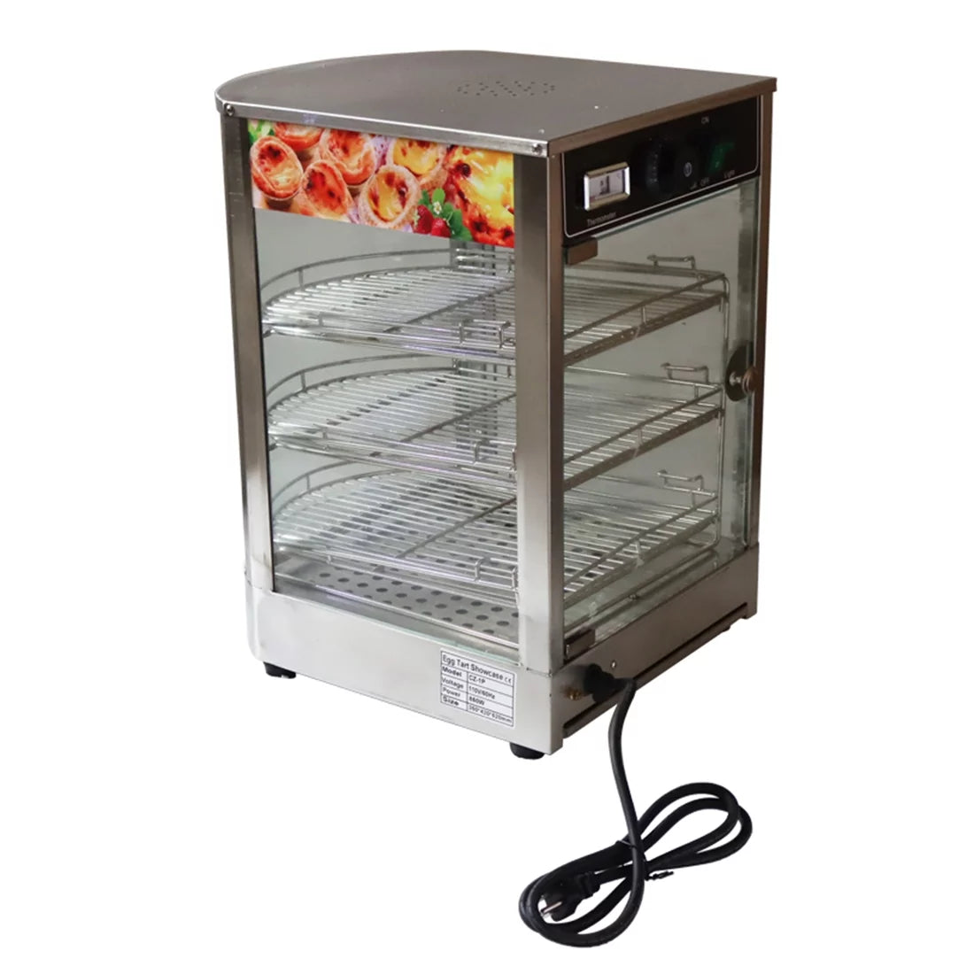 3 Layers Electric Food Warmer Display Case 850W D977004