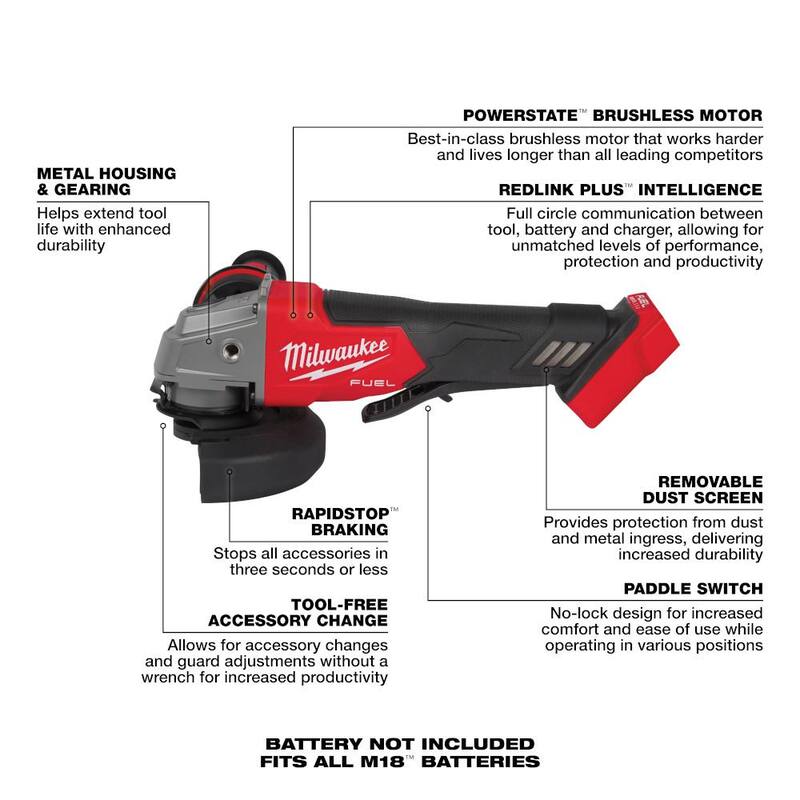 18V Lithium-Ion Brushless Cordless 7-1/4 in. Circular Saw Kit with Grinder C430