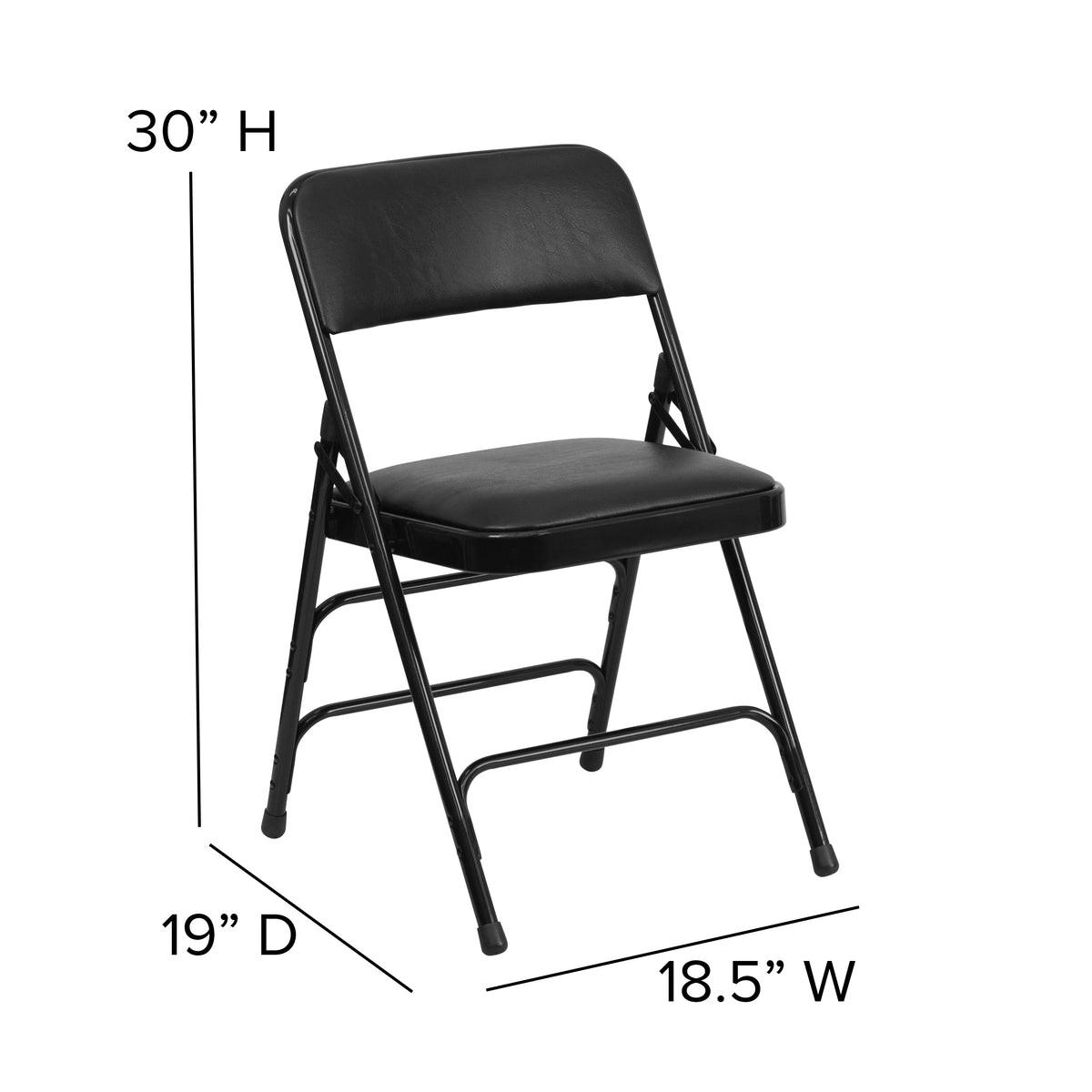 Black Vinyl Metal Folding Chair H53391