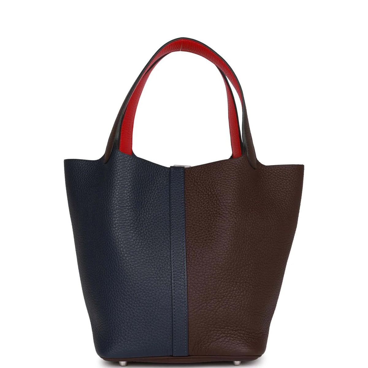 Bleu Nuit Framboise Rouge Sellier Clemence Palladium Hardware Bucket Bag M274812