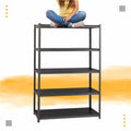 5 Tier Heavy Duty Adjustable Steel Storage Rack, Black E15856