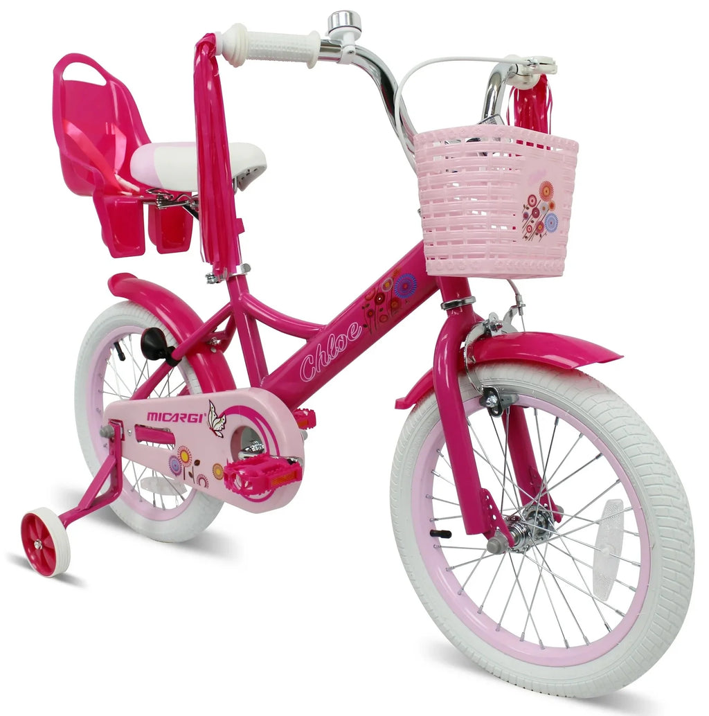 16 inch Kids Bike with Basket and Training Wheels M990