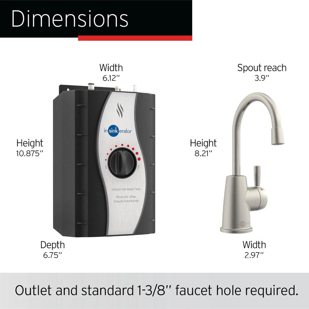 Instant Hot Water Dispenser System Satin Nickel Stainless Steel Tank G589711