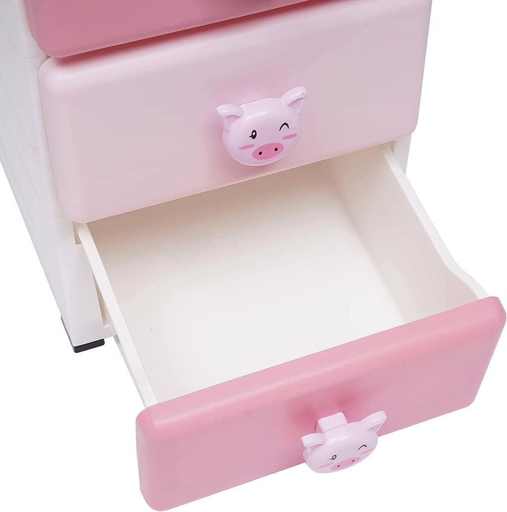 Pink 6 Drawer Plastic Dresser Y6768