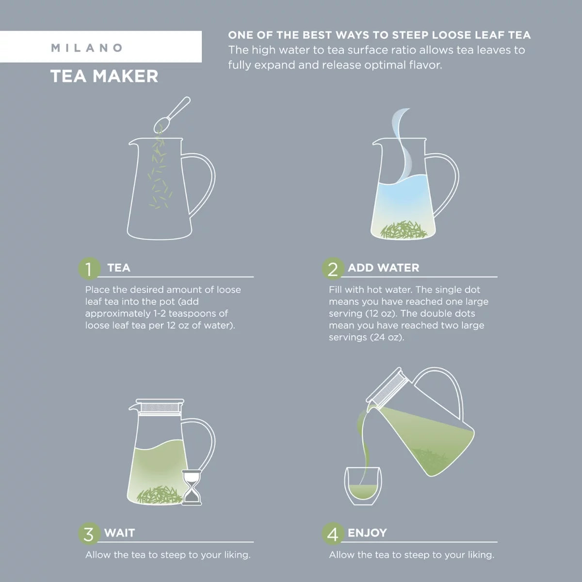 Insulated Glass Tea Steeper X6678