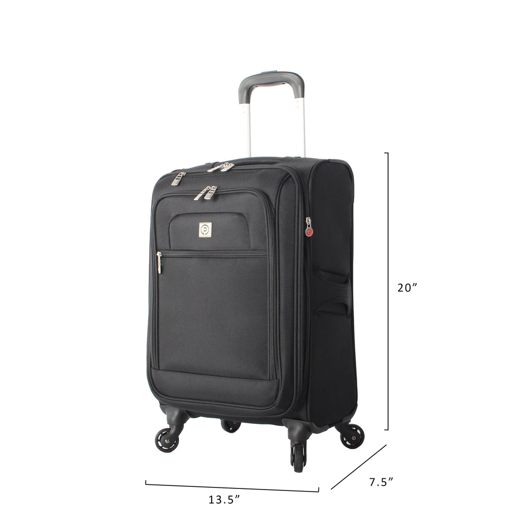 Soft Side 20” Expandable Carry-on Luggage, Black G15607