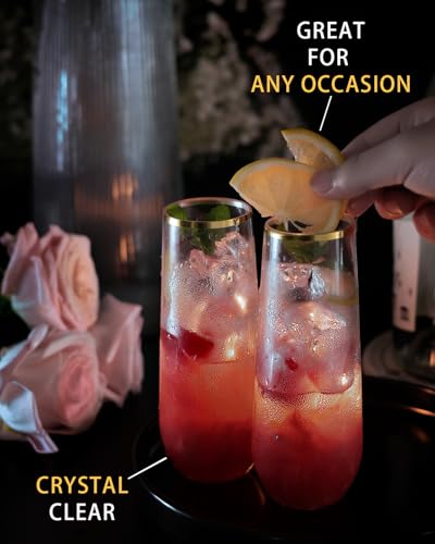 24 Pcak 9 Oz Plastic Champagne Flutes U45378