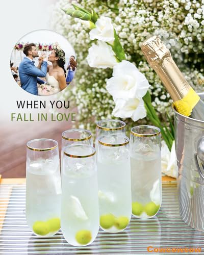 24 Pcak 9 Oz Plastic Champagne Flutes U45378