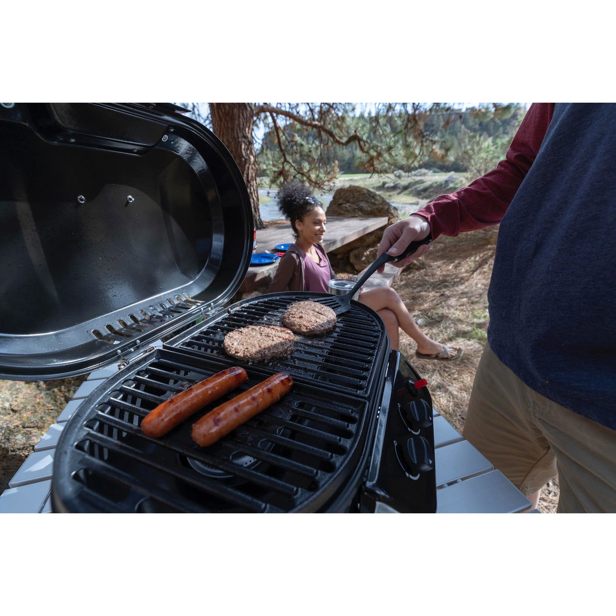 Black Tabletop Propane Gas Grill S559374