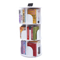 3-Tier 360° Rotating White Bookshelf R21252
