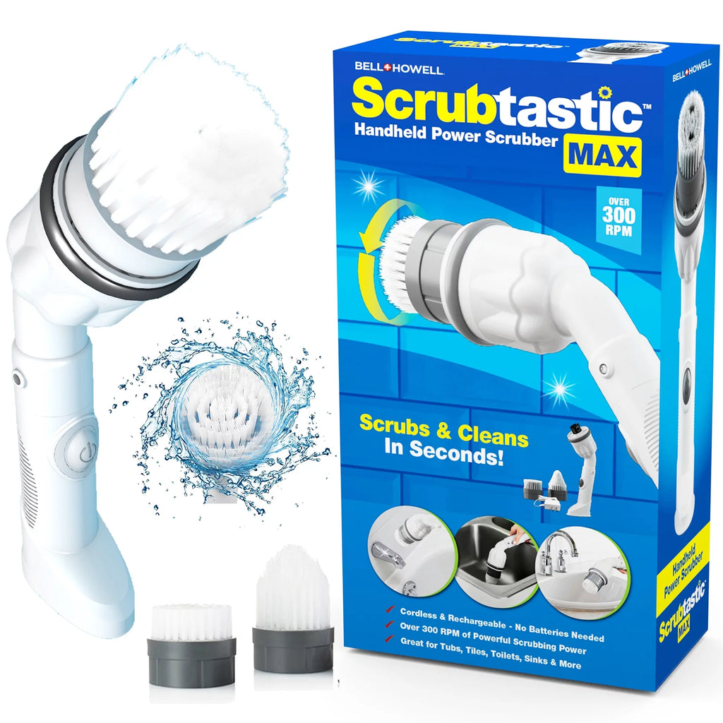 Rechargeable Cordless Power Spin Scrubber with 2 Brush Heads Y578
