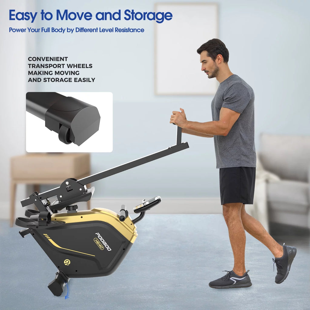 Folding Magnetic Rowing Machine with 16 level Resistance K5491