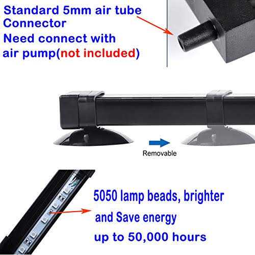 RGB LED Aquarium Bubble Light with 16 Colors 4 Modes G844