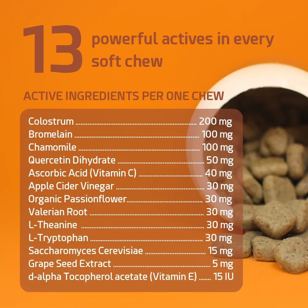 Smoked Salmon Oil Flavor Dog Allergy Calming Treats A500