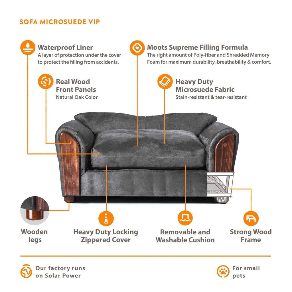 Microsuede Oak Pet Couch B11215