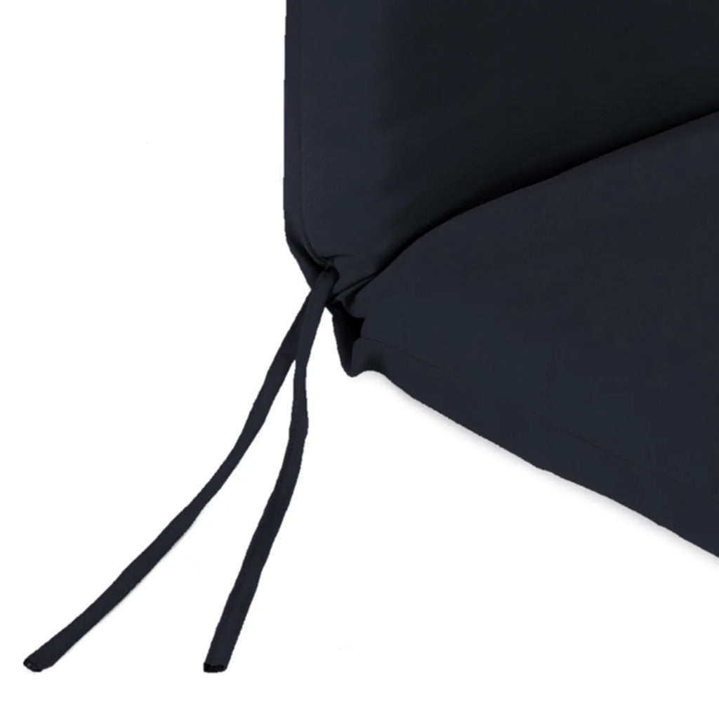 Navy Rectangular Outdoor Chair Cushion with Ties D415278