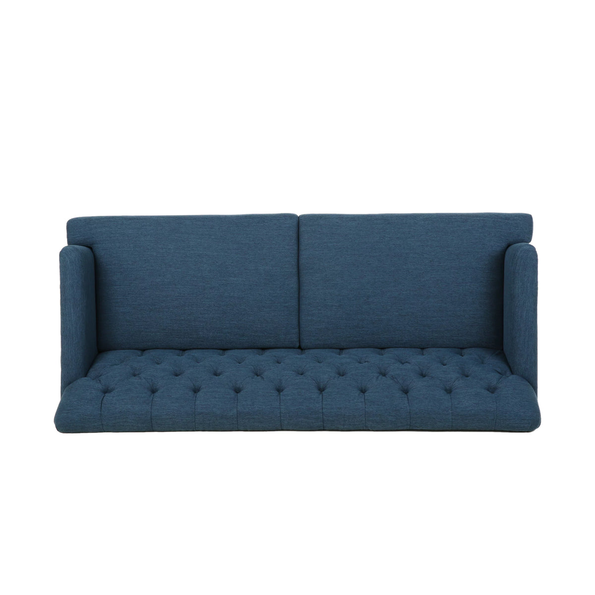 Navy Blue Upholstered Fabric 3 Seater Sofa P866542