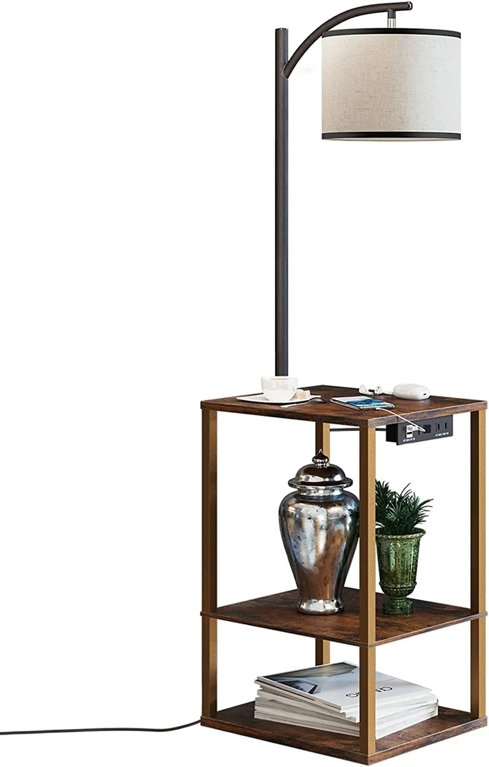 Floor Lamp with Table and USB Port W2688