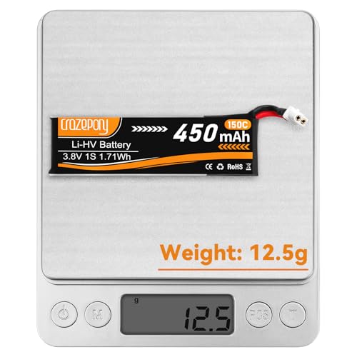 1S 450mAh 150C Lipo Battery with BT2.0 Connector R93558