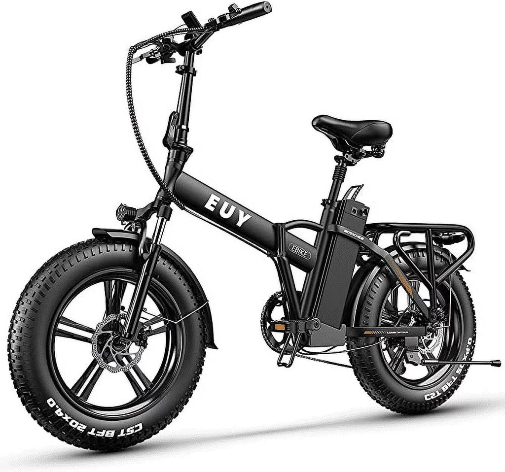 20 Fat Tire Folding Electric Bicycle 750W Motor 48V 20Ah Battery Black R67543