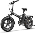20 Fat Tire Folding Electric Bicycle 750W Motor 48V 20Ah Battery Black R67543