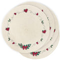 Christmas Placemats Set of 4 Round Embroidered Table Mats I94682