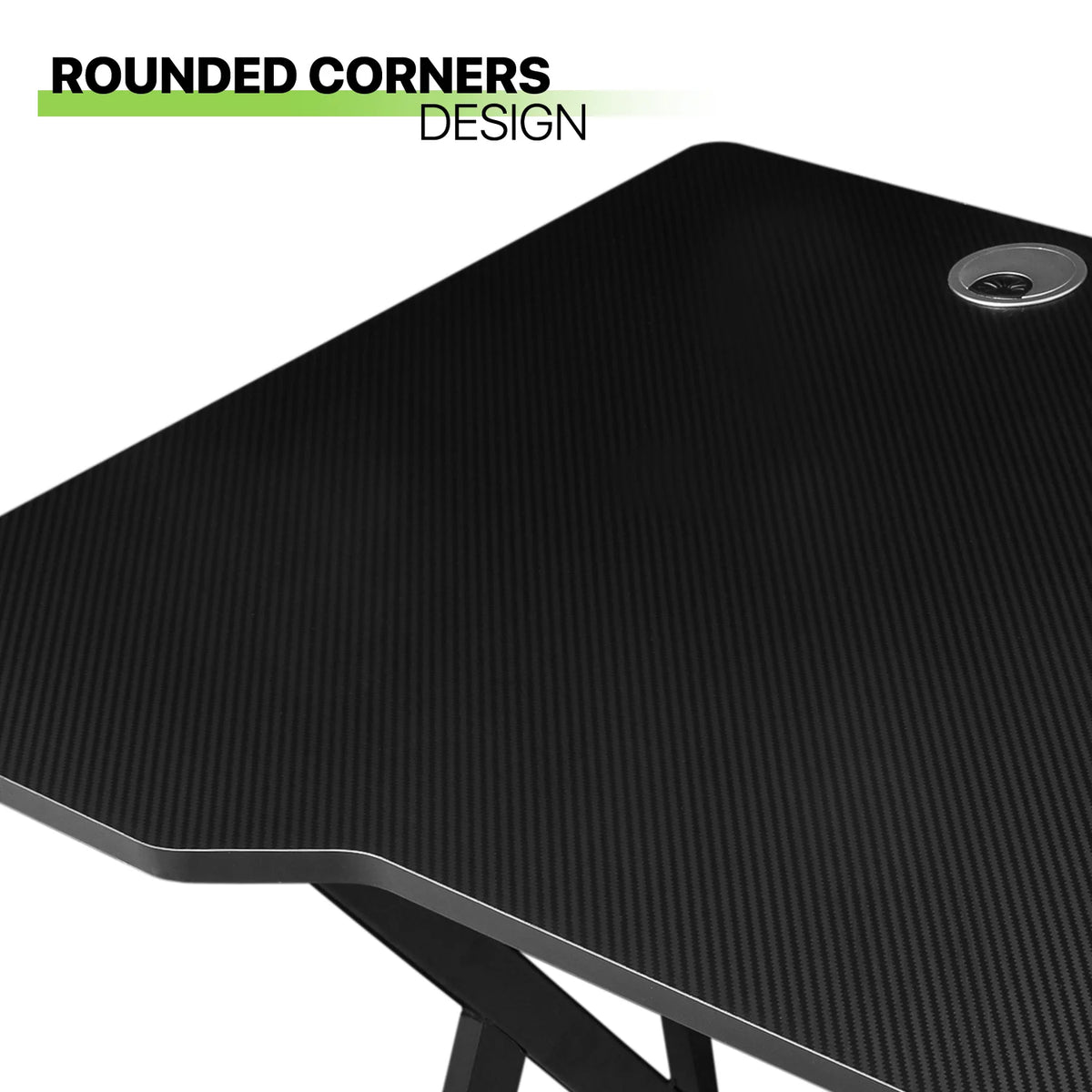 Black Portable Computer Desk with Host Rack Z27184