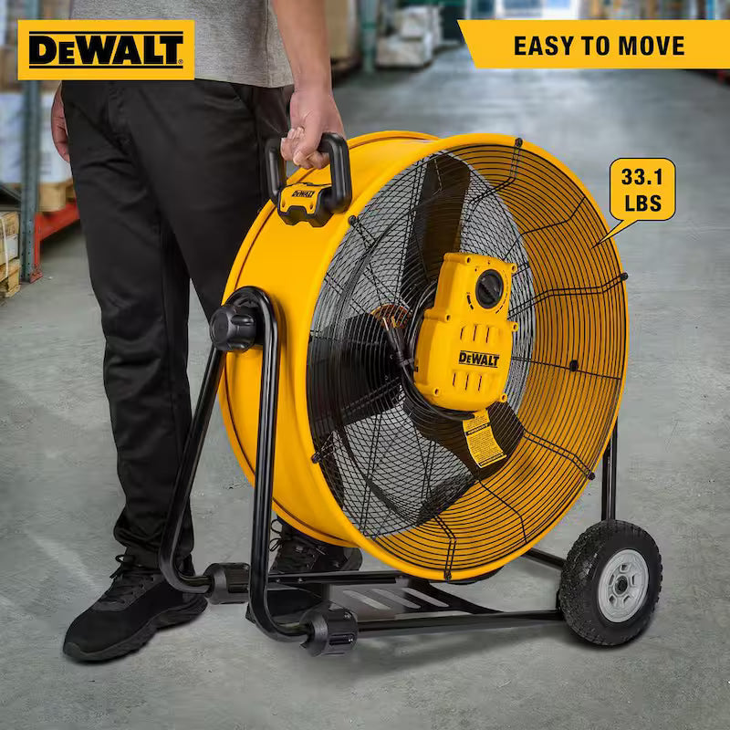 Heavy-Duty Drum Fan with Power Cord and Speed Control I874250