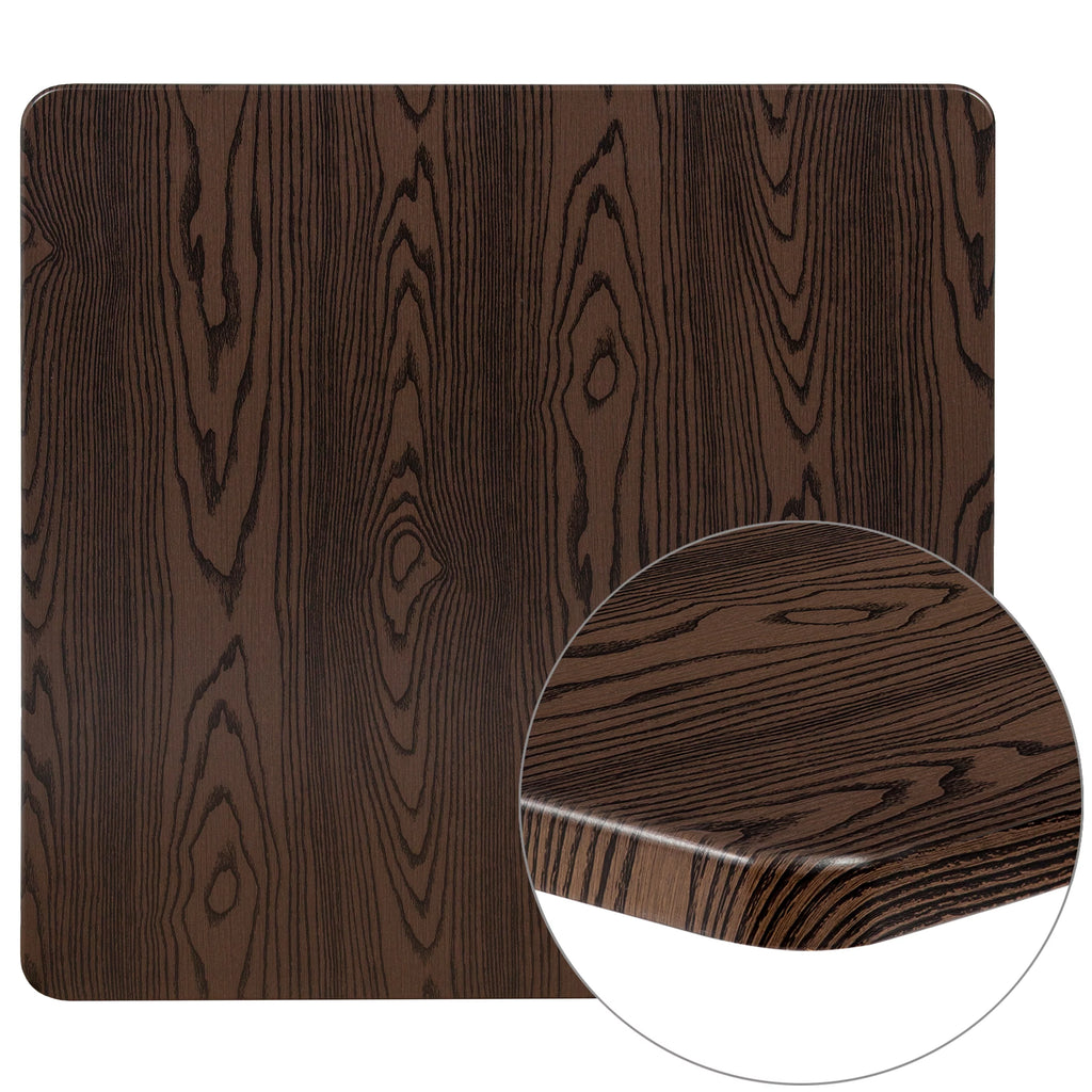 36" Square Rustic Wood Laminate Table Top Q7553