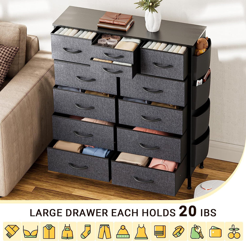 12 Drawer Fabric Dresser C36092