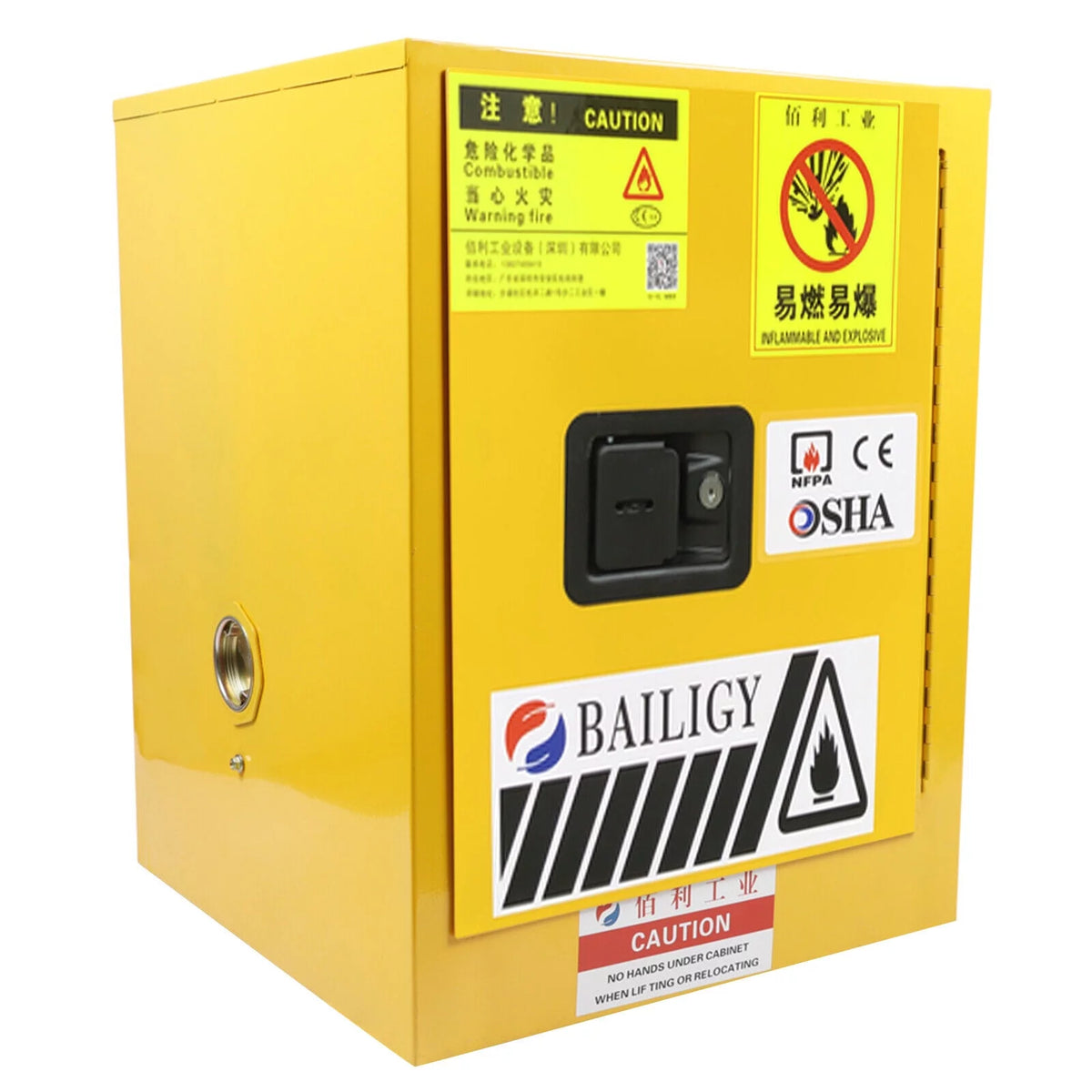 Flammable Liquid Storage Cabinet 4 Gallon Yellow V5647