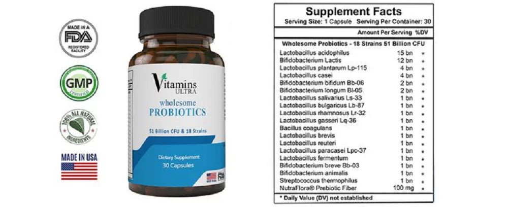 Probiotics 51 Billion CFU 18 Strains W904769