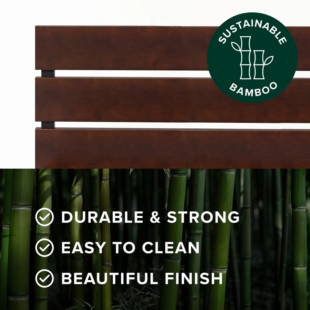 Queen Bamboo and Metal Platform Bed Frame U36230