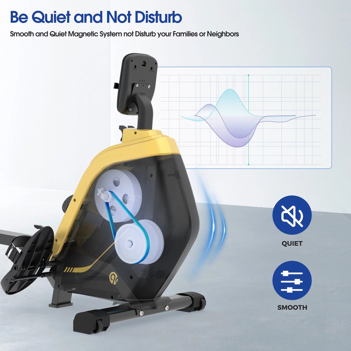Folding Magnetic Rowing Machine with 16 level Resistance K5491