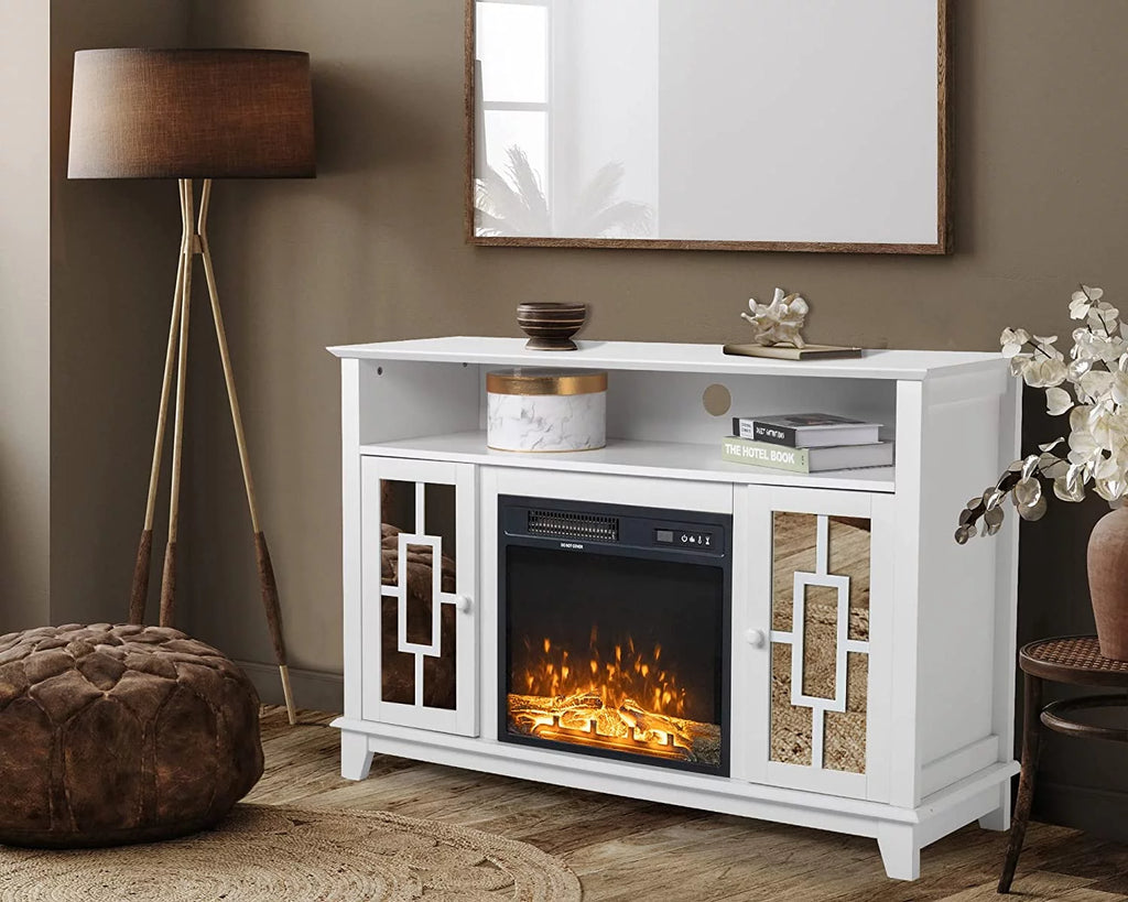 White Fireplace TV Stand for 55 inch TV E1482