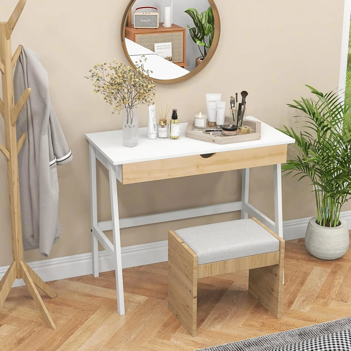 White Computer Desk with Drawer O99156
