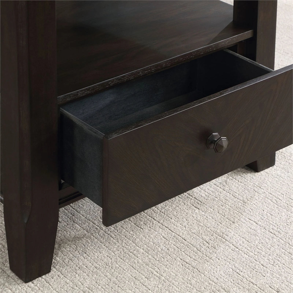 Round Wood Dining Table with Bottom Shelf O3140