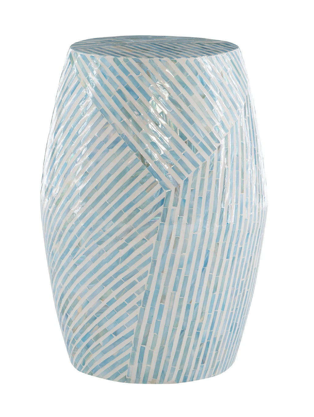 Blue White Capiz Shell Accent Table N54863