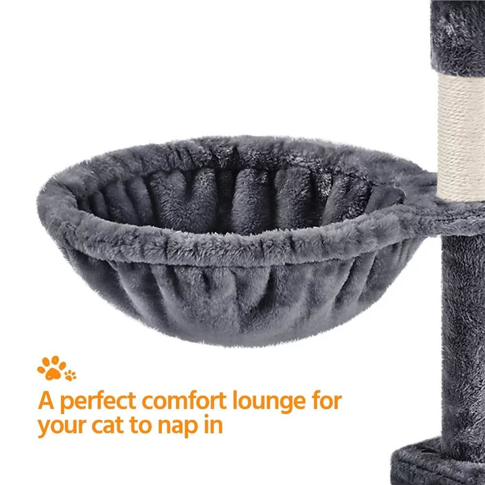 Dark Gray Cat Tree with Condos K55131